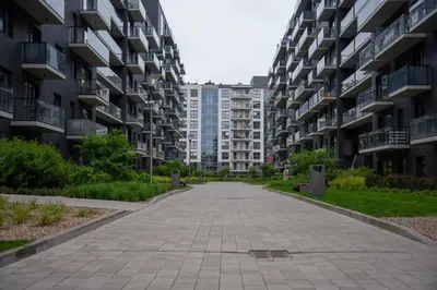 Budynek, w którym mieści się apartament