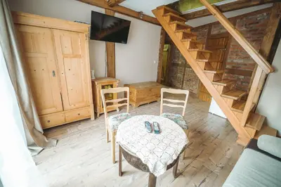 Telewizja i/lub zestaw kina domowego w obiekcie Pod Złotym Kasztanem