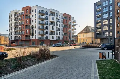 Budynek, w którym mieści się apartament