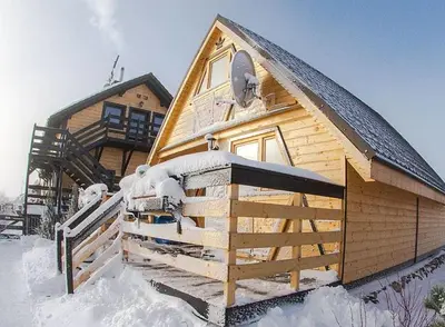 Obiekt Gościniec Nad Bukówką zimą