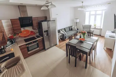 Kuchnia lub aneks kuchenny w obiekcie Apartament Rynek - Zielona Kamienica