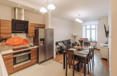 Kuchnia lub aneks kuchenny w obiekcie Apartament Rynek - Zielona Kamienica