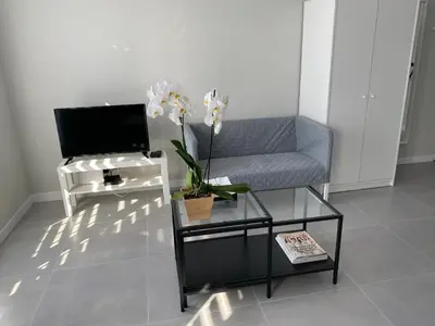 Telewizja i/lub zestaw kina domowego w obiekcie APARTAMENT OŚ. BŁĘKITNE 10H