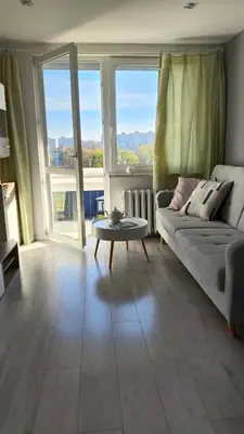 Łóżko lub łóżka w pokoju w obiekcie Air Flat Gliwice