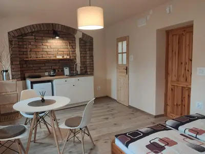 Kuchnia lub aneks kuchenny w obiekcie Apartamenty i pokoje gościnne