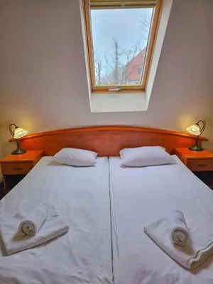 Łóżko lub łóżka w pokoju w obiekcie Willa Sanssouci