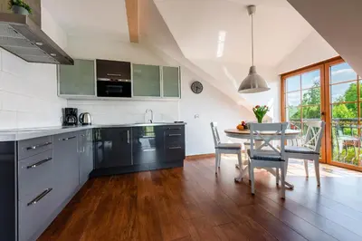 Kuchnia lub aneks kuchenny w obiekcie APARTAMENTY ISKRA