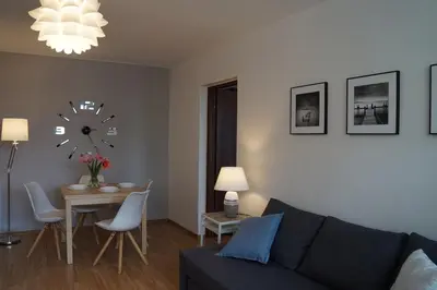 Część wypoczynkowa w obiekcie Apartament Gliwice Centrum Dunikowskiego z garażem