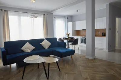 Część wypoczynkowa w obiekcie Przestronny Apartament
