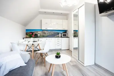 Kuchnia lub aneks kuchenny w obiekcie Apartamenty Pod Cisem