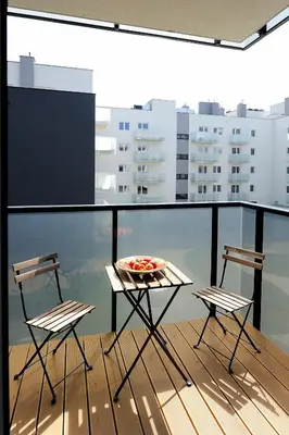 Balkon lub taras w obiekcie Sleep Well Inżynierska