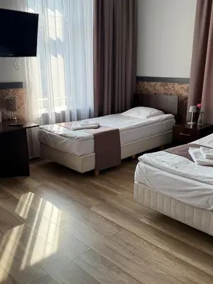 Łóżko lub łóżka w pokoju w obiekcie Dolnośląski