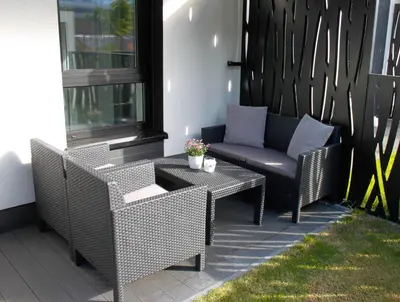 Część wypoczynkowa w obiekcie Apartament Wrocław Centrum Galeria Magnolia