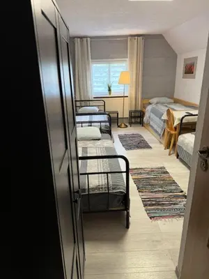 Łóżko lub łóżka w pokoju w obiekcie ZACISZE