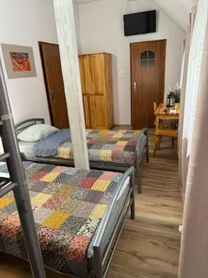 Łóżko lub łóżka w pokoju w obiekcie ZACISZE