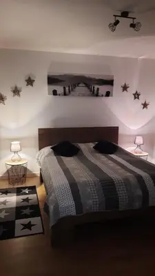 Łóżko lub łóżka w pokoju w obiekcie Apartament u Makosi