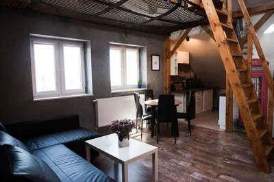 Część wypoczynkowa w obiekcie JDK Apartamenty Legionów 40m2 5-osobowy