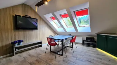 Telewizja i/lub zestaw kina domowego w obiekcie Lux Apartment Loft