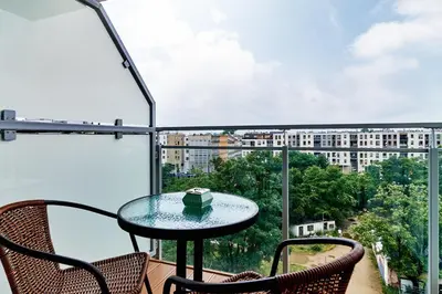 Balkon lub taras w obiekcie Apartments Wroclaw Pulaskiego by Noclegi Renters