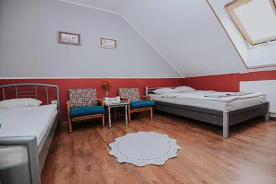 Łóżko lub łóżka w pokoju w obiekcie Agroturystyka Małgosia