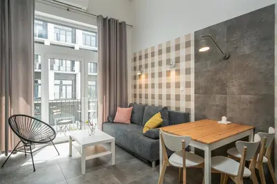Część wypoczynkowa w obiekcie RentPlanet - Apartamenty Zarembowicza