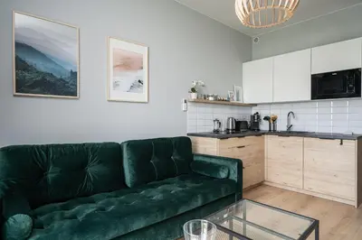 Kuchnia lub aneks kuchenny w obiekcie RentPlanet - Apartamenty Zarembowicza