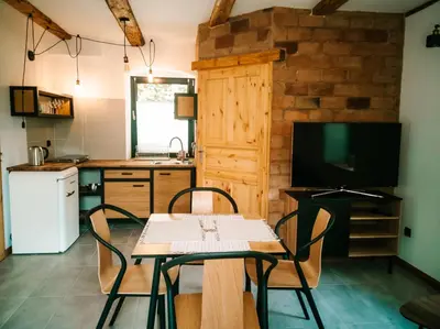 Kuchnia lub aneks kuchenny w obiekcie Las Skarpa apartamenty