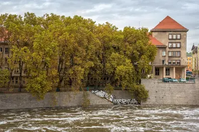 Widok na rzekę nieopodal tego apartamentu