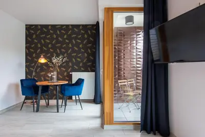 Telewizja i/lub zestaw kina domowego w obiekcie apartamenty-wroc Bulwary Książęce