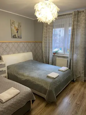 Łóżko lub łóżka w pokoju w obiekcie Selenza Apartament by Apartamenty na dni Wrocław
