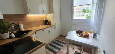 Kuchnia lub aneks kuchenny w obiekcie Apartament Łąkowa