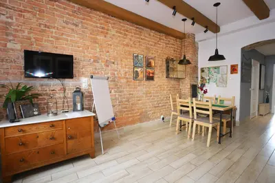 Telewizja i/lub zestaw kina domowego w obiekcie Apartament Gwarek