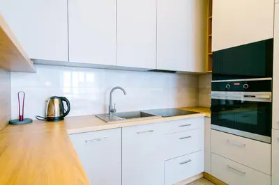Kuchnia lub aneks kuchenny w obiekcie RentPlanet - Apartamenty Na Grobli