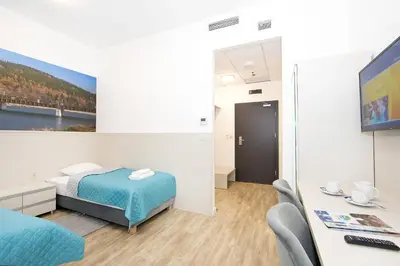 Telewizja i/lub zestaw kina domowego w obiekcie Hotel Stronie