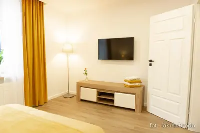 Telewizja i/lub zestaw kina domowego w obiekcie Apartamenty Toszeckie