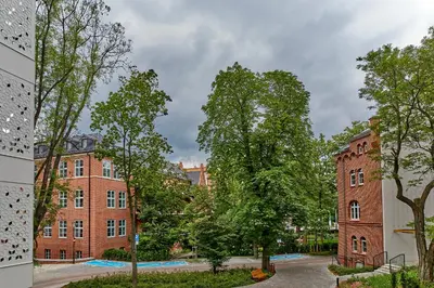 Budynek, w którym mieści się apartament