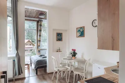 Część wypoczynkowa w obiekcie Duszniki-Zdrój Przytulny Apartament z Tarasem