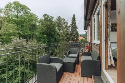 Balkon lub taras w obiekcie Duszniki-Zdrój Przytulny Apartament z Tarasem