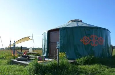 Ogród w obiekcie Dzika Jurta na Łebkach