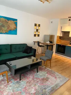 Część wypoczynkowa w obiekcie Green Sofa Apartment
