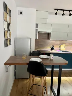 Kuchnia lub aneks kuchenny w obiekcie Green Sofa Apartment