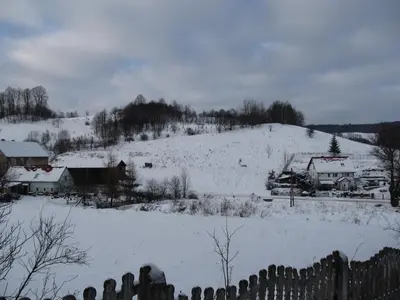 Obiekt Chata za Górami zimą