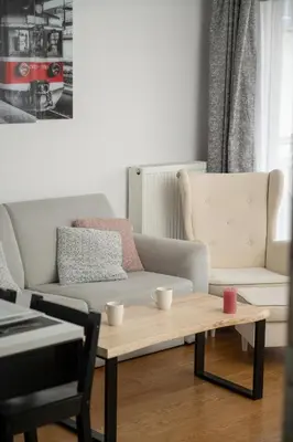 Część wypoczynkowa w obiekcie Apartment Wrocław Atal Tower by Noclegi Renters