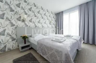 Łóżko lub łóżka w pokoju w obiekcie Apartament Czarna Góra Sienna LIV