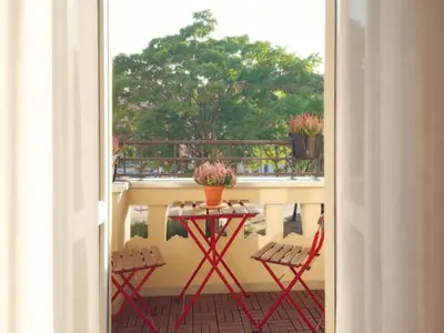 Balkon lub taras w obiekcie Słoneczna kamienica