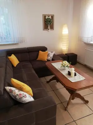 Część wypoczynkowa w obiekcie Apartament HANYSEK