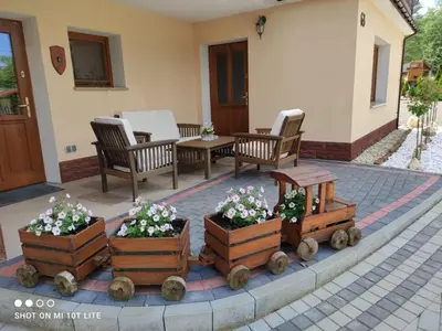 Patio lub wspólna przestrzeń na świeżym powietrzu w obiekcie Nad Cedronem