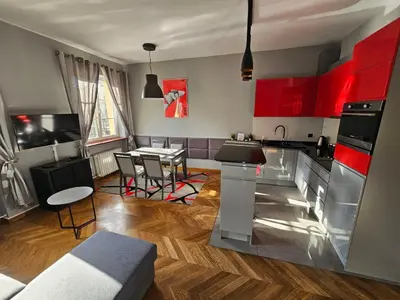 Kuchnia lub aneks kuchenny w obiekcie Rynek Market Square Tectum Apartments