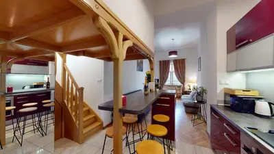Kuchnia lub aneks kuchenny w obiekcie Rynek Market Square Tectum Apartments