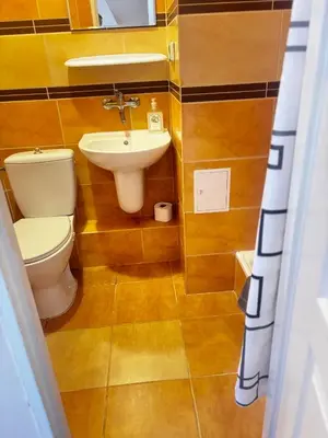 Łazienka w obiekcie Gościniec Wstąp TU